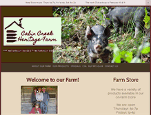 Tablet Screenshot of cabincreekheritagefarm.com